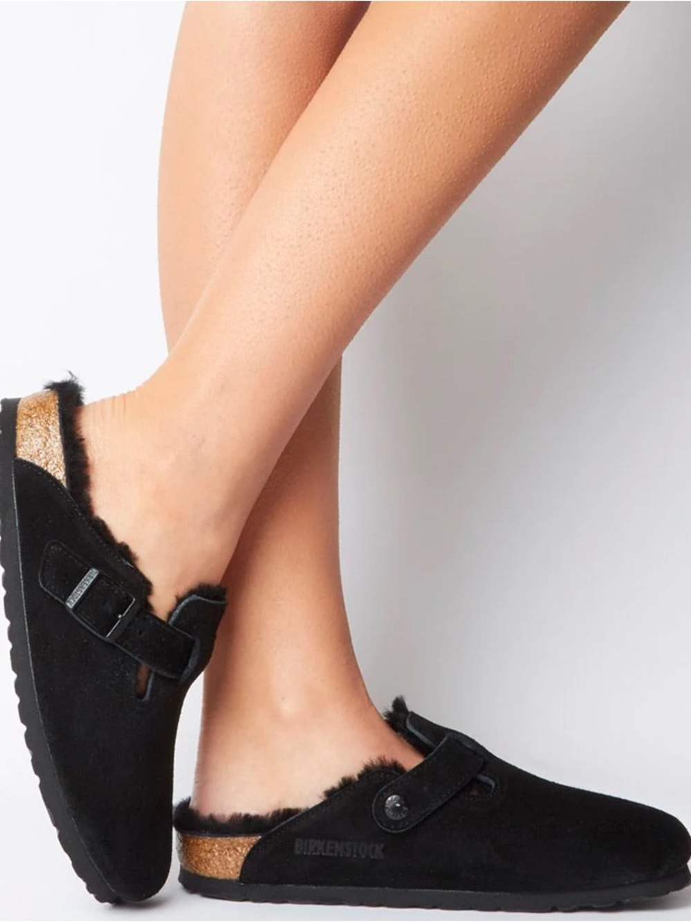 Birkenstock Fur-Lined Boston Clogs